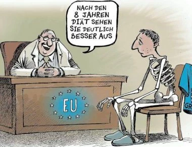 Γελοιογραφία «φωτιά» του σημερινού Der Spiegel για την μεταμνημονιακή Ελλάδα